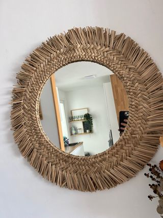 Espejo mimbre Ikea - Beige 60cm