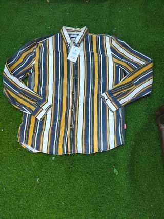 NUEVO-Camisa Bershka rayas multicolor Talla M-1755