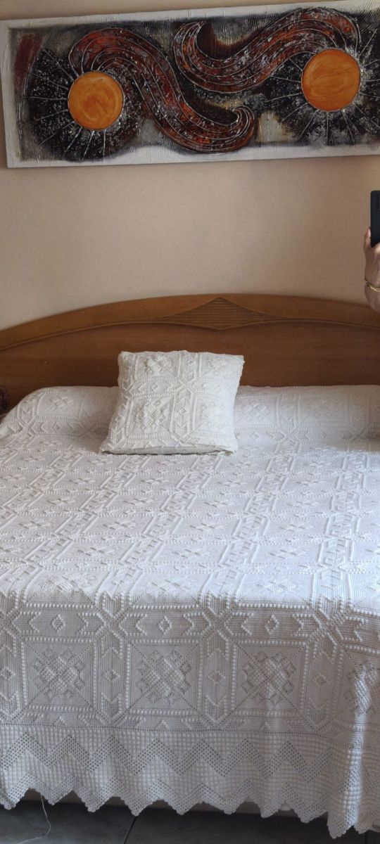 Colcha hilo hecha a mano