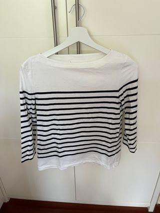 Camisetas manga larga rayas Mango