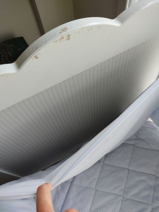 Cuna bebé blanca madera