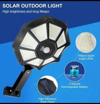 2 Farolas Foco Solar 168 LED