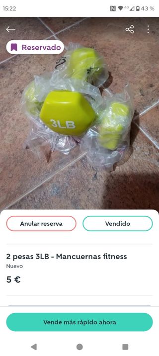 Mancuernas fitness 3LB - 2 unidades