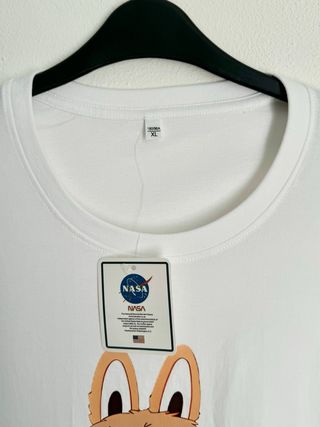 Maglietta Labubu bianca nuova adulto t-shirt coton