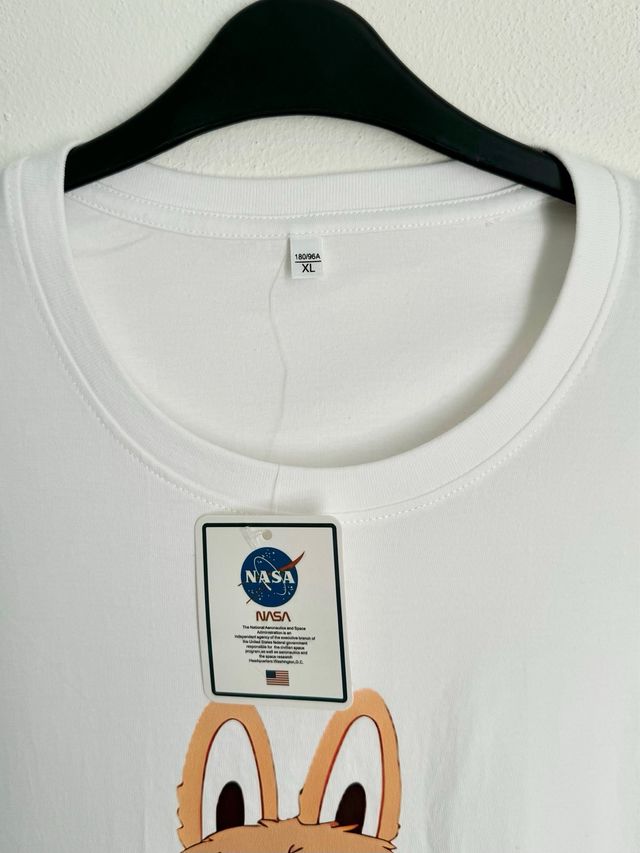 Maglietta Labubu bianca nuova adulto t-shirt coton