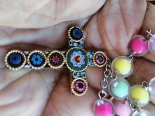 Collana con Croce in Vetro Murano