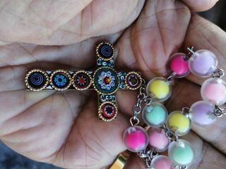 Collana con Croce in Vetro Murano
