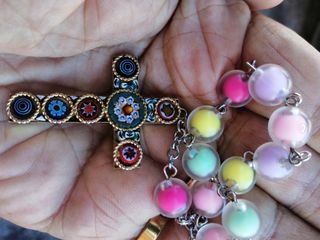Collana con Croce in Vetro Murano