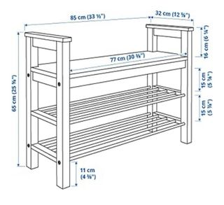 Banco zapatero Ikea Hemnes blanco