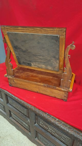 Espejo tocador antiguo de madera