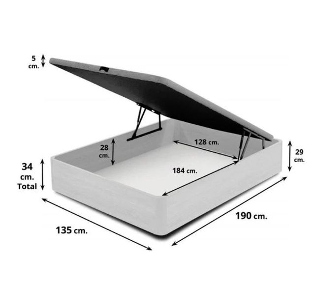 Canapé abatible 135x190 cm