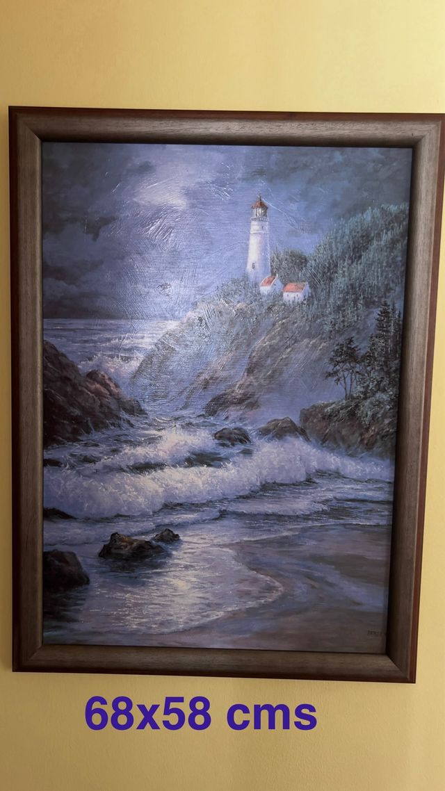 Cuadro grande con marco madera. ¡LIQUIDACIÓN!