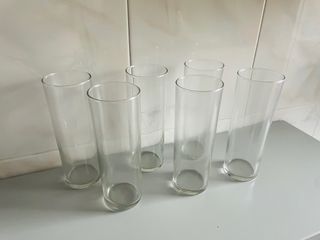 6 Vasos tubo cristal