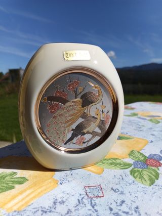 Vaso Chokin 24kt oro, porcellana