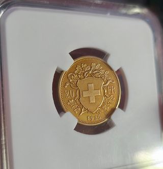 Moneda oro Suiza Helvetia