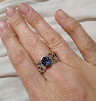 Anillo plata amatista