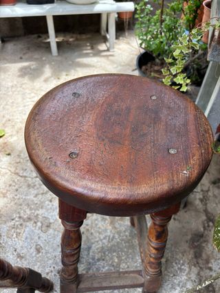 2 Butacas madera maciza