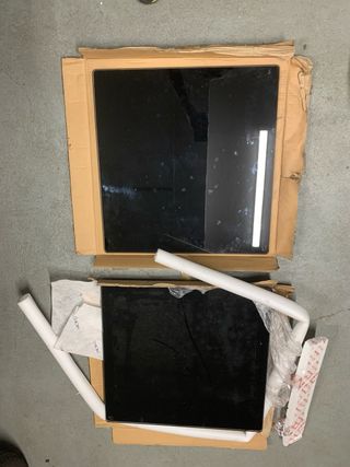 Dois Tampo de vidro temperado SQHOME - Preto