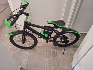 Bicicleta Niño 20" Negra Verde