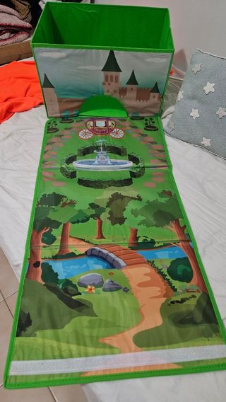 Cubo con Alfombra castillo infantil