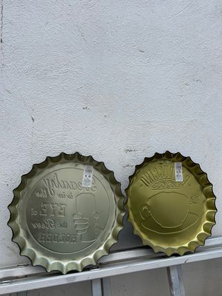 2 Chapas Decorativas Cerveza & Capuccino