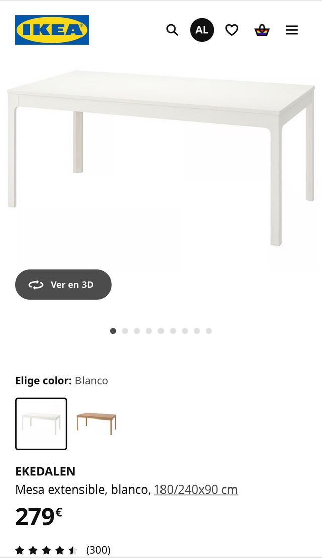 Mesa Ikea Ekedalen blanca
