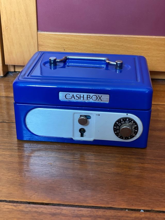 Cassaforte piccola blu metallizzato