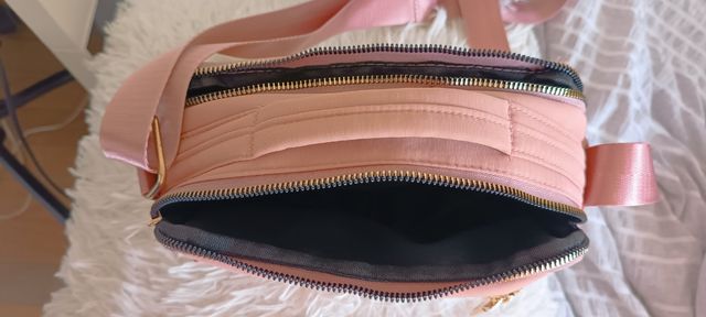 Bolso bandolera rosa palo