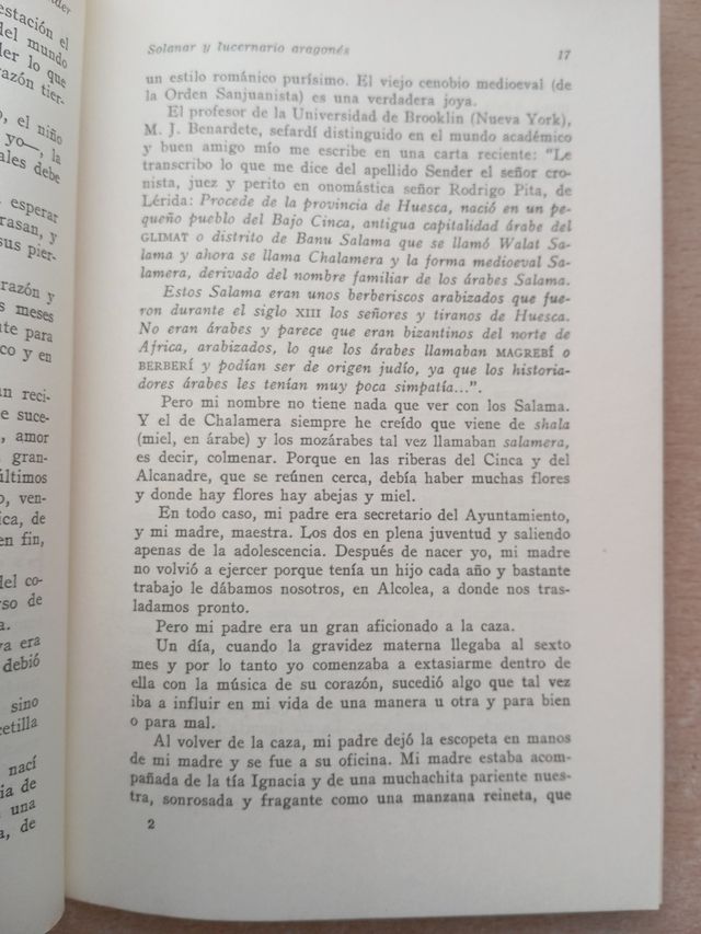 Solanar y Lucernario Aragonés. Ramón J. Sender.