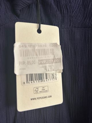 Vestido largo Pepe Jeans - azul marino