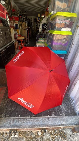 Paraguas Coca-Cola rojo