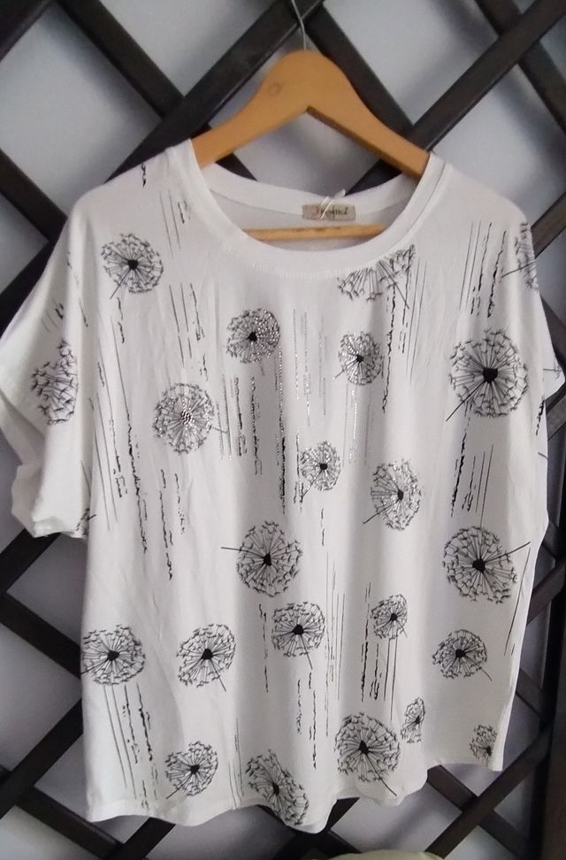 Camiseta blanca - Manga caída