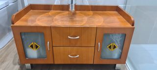 Mueble de baño completo - lavabo cristal y espejo