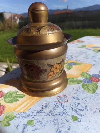 Porta caffè vintage in ottone