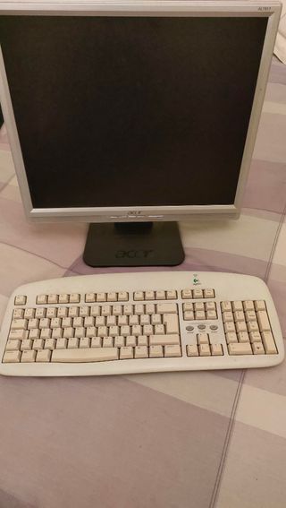 Monitor Acer + Teclado Logitech