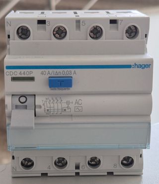 Interruptor Diferencial Hager CDC 440P 40A 30MA