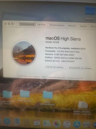 MacBook Pro 13" mediados 2010