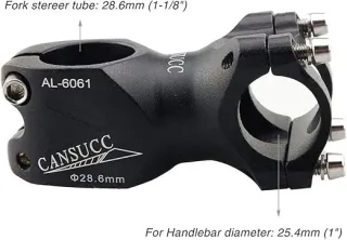 Attacco Manubrio Bici 25.4mm