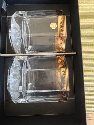 Cristalería Versace (4 vasos) y cubitera