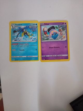 2 cartas Pokémon: Inteleon & Inkay