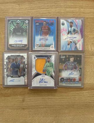 Lote 6 Tarjetas Futbol Autografiadas