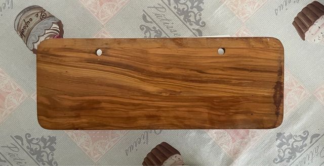 Porta rollo cocina - madera de olivo