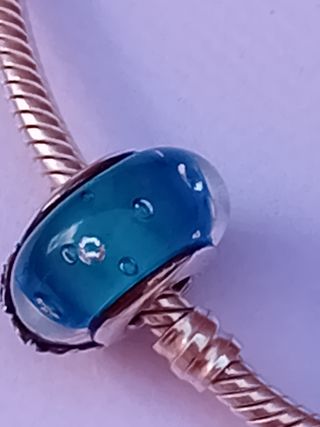 Charm cuenta Cristal de Murano Azul