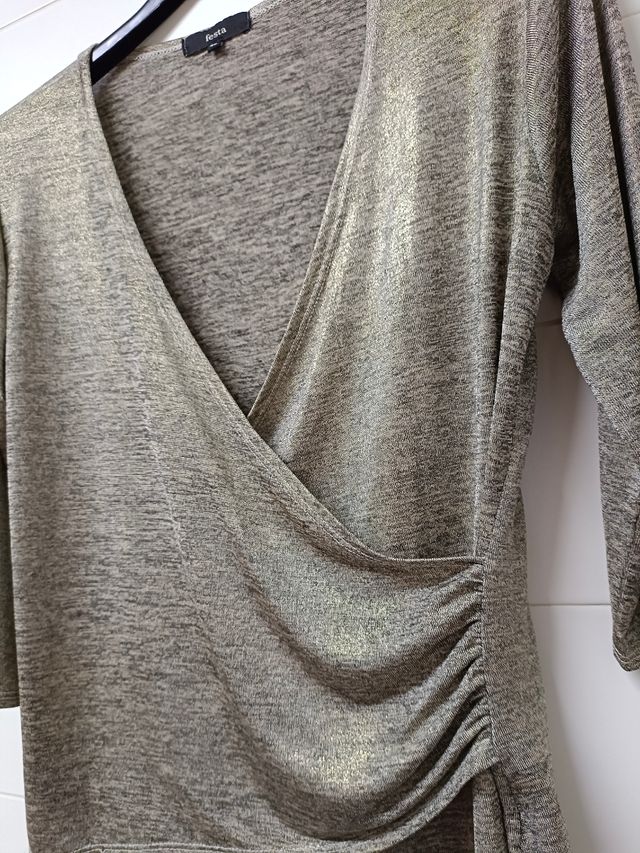 Blusa dorada Festa XL