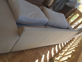 Sofá 2 plazas beige gris 