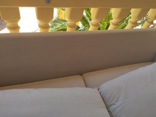 Sofá 2 plazas beige gris 