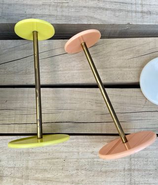 4 Percheros Sombreros Acrílico Metal