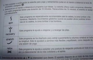 Esterilla yoga Beurer MG 280 estiramientos masaje 