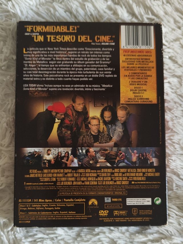DVD Metallica Some Kind Of Monsters + postales
