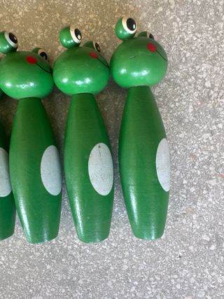 Bolos rana madera - juego infantil